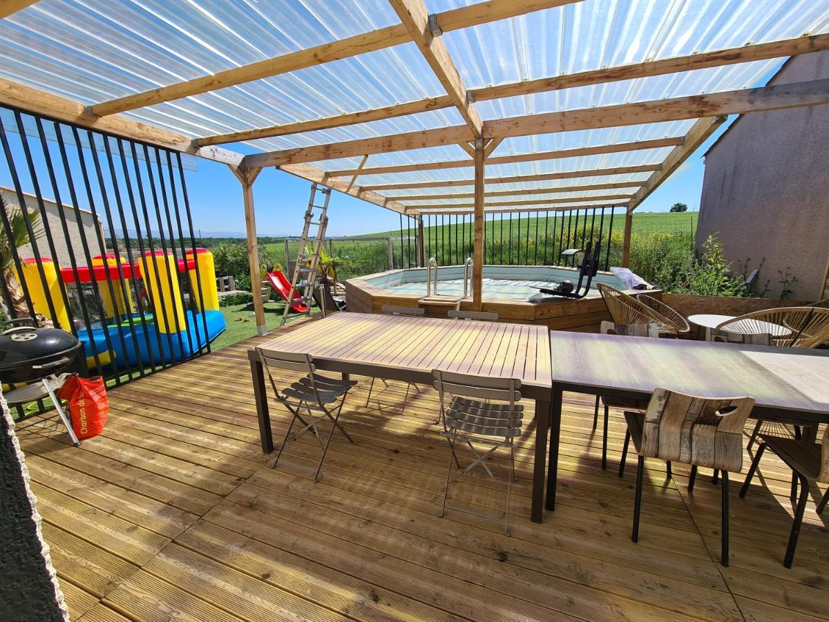 Villa Avec Piscine Sans Vis-A-Vis Caux-et-Sauzens Esterno foto
